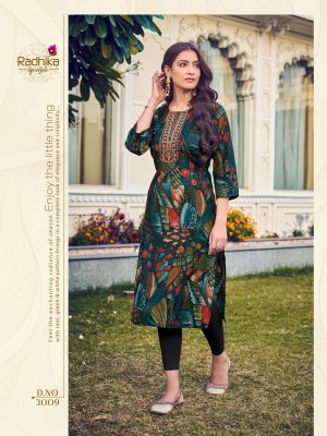 Radhika lifestyle by charming vol 3 modal chanderi kurti catalogue at affordable rate  kurtis catalogs