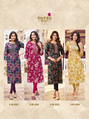 Radhika lifestyle by pahel vol 6 reyon liva approved printed kurti catalogue at wholesale rate kurtis catalogs