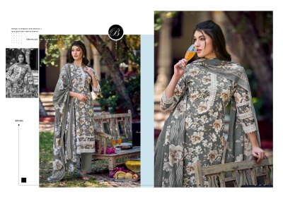 Raha vol 2 by Belliza pure cotton Digital printed Lace work dress material catalogue in affordable rate dress material catalogs