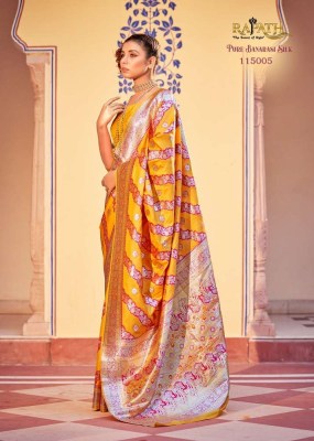 Rajpath Fabrics new launch Stuti Silk Pure Banarasi Silk saree wholesalers exporter in India  sarees catalogs