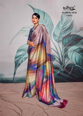 Rajpath fabric by patang sattin crape with digital printed saree catalog  directly from wholesale rate sarees catalogs