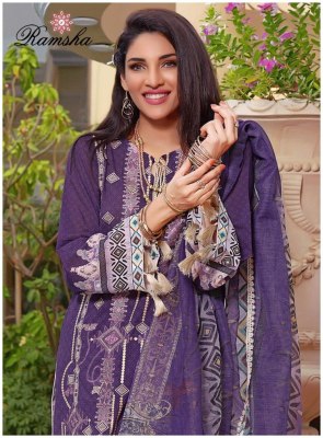 Ramsha by Farasha heavy lawn cotton printed Karachi suit catalogue at amaviexpo Karachi suits catalogs