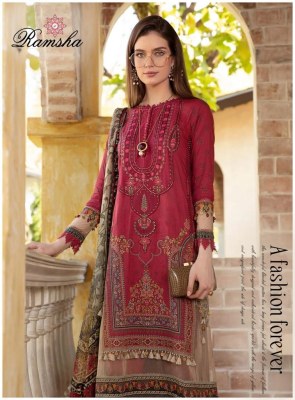 Ramsha by Farasha heavy lawn cotton printed Karachi suit catalogue at amaviexpo Karachi suits catalogs