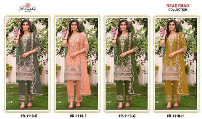 Ramsha by R 1110 NX Fancy Organza embroidered kurti pant and dupatta catalogue  readymade suit catalogs