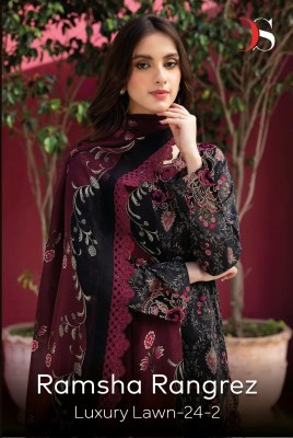 Ramsha rungrez 24-2 by deepsy suits pure cotton dress material catalogue at affordable rate wholesale catalogs