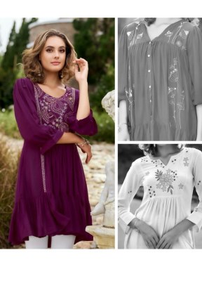 Rang Mahal vol 3 by Vamika NX minimalistic styles fancy western top collection  Vamika nx