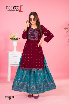 Rang Riti by Deecee Embroidered Short top with skirt catalogue at affordable rate readymade suit catalogs