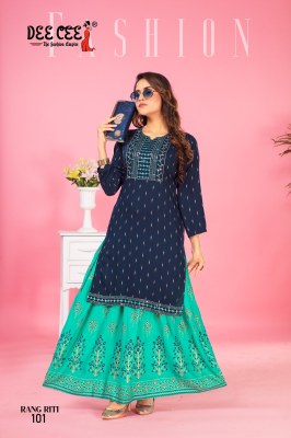 Rang Riti by Deecee Embroidered Short top with skirt catalogue at affordable rate readymade suit catalogs