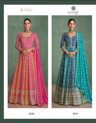 Rang by Sayuri designer exclusive embroidered designer long gown collection gown catalogs