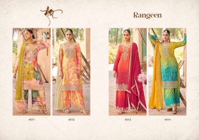 Rangeen by Radha Trendz Heavy Premium embroidered unstitched suit collection with low price  salwar kameez catalogs