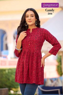 Rangmaya Candy Vol 5 Rayon Printed Short Top Collection  western wear catalogs