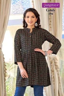 Rangmaya Candy Vol 5 Rayon Printed Short Top Collection  western wear catalogs