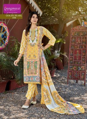 Rangmaya Goldy Pearl Cotton Kurti with Pant  Dupatta  Elegant Ethnic Set Wholesale  kurtis catalogs