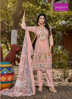Rangmaya Goldy Pearl Cotton Kurti with Pant  Dupatta  Elegant Ethnic Set Wholesale  kurtis catalogs