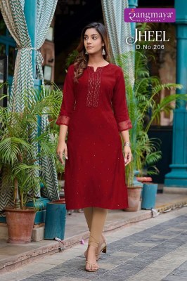 Rangmaya Jheel Vol 2 Rayon Designer wear  Kurti catalogue wholesaler  kurtis catalogs