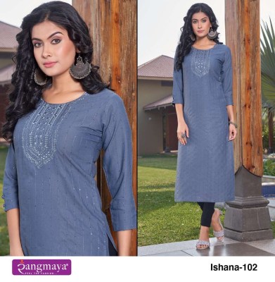 Rangmaya Kurtis new launch  ishana bombay imported fabric stylish work designer Kurti collection  kurtis catalogs