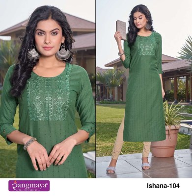 Rangmaya Kurtis new launch  ishana bombay imported fabric stylish work designer Kurti collection  kurtis catalogs