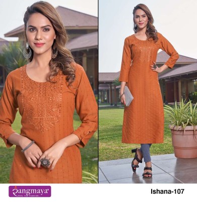 Rangmaya Kurtis new launch  ishana bombay imported fabric stylish work designer Kurti collection  kurtis catalogs