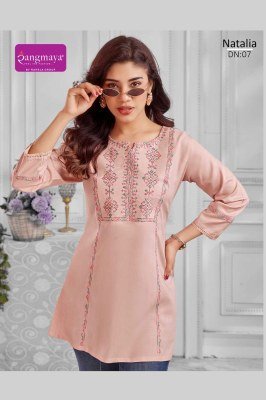 Rangmaya Natalia Rayon Tunic Short Top  Stylish All Season Western Wear Wholesale kurtis catalogs