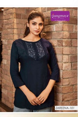 Rangmaya Zareena Rayon Tunic Short Top Collection  western wear catalogs