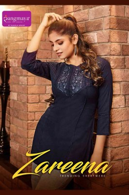 Rangmaya Zareena Rayon Tunic Short Top Collection  western wear catalogs