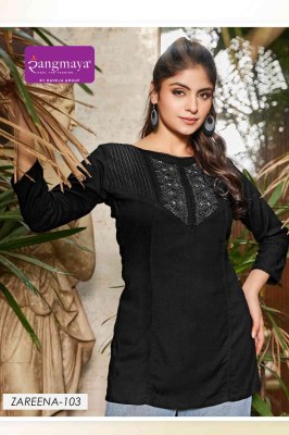 Rangmaya Zareena Rayon Tunic Short Top Collection  western wear catalogs