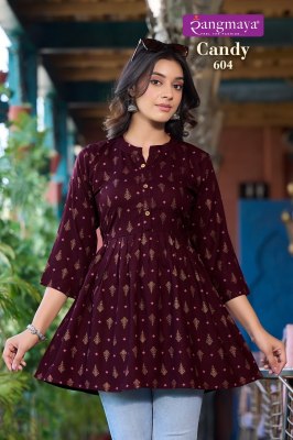 Rangmaya by Candy vol 6 fancy trandi short kurti catalogue at affordable rate western wear catalogs