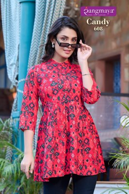 Rangmaya by Candy vol 6 fancy trandi short kurti catalogue at affordable rate western wear catalogs