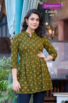 Rangmaya by Candy vol 6 fancy trandi short kurti catalogue at affordable rate western wear catalogs