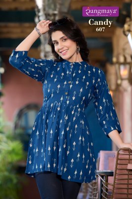 Rangmaya by Candy vol 6 fancy trandi short kurti catalogue at affordable rate western wear catalogs