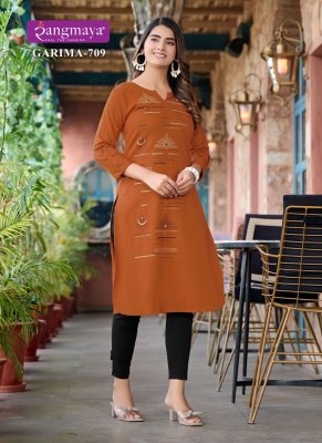 Rangmaya by garima vol 7 exclusive plain with embroidered kurti catalogue at wholesale price kurtis catalogs