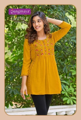 Rangmaya presents Empire wester Short Tops collection  kurtis catalogs