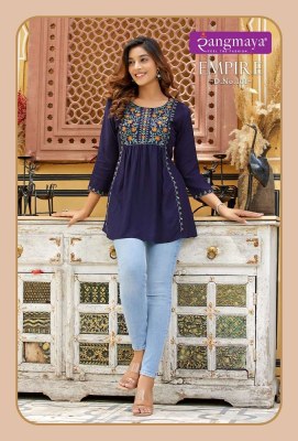 Rangmaya presents Empire wester Short Tops collection  kurtis catalogs