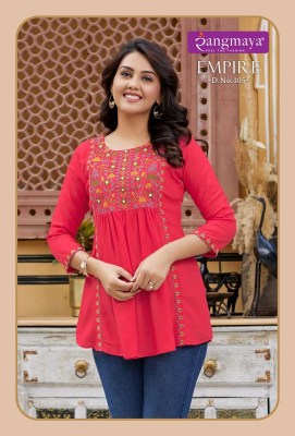 Rangmaya presents Empire wester Short Tops collection  kurtis catalogs