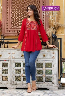 Rangmaya presents Empire wester Short Tops collection  kurtis catalogs