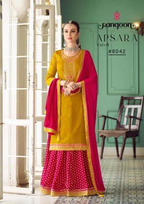 Rangoon Apsara Vol 08 Designer Jam Silk Handwork Kurti with Viscose Jacquard Ghaghra And Chinon Dupatta Wholesale wholesale catalogs