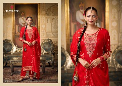Rangoon Chandani Silk Suit Set Hand Mirror Work Top with Cotton Mal Inner Silk Bottom And Chanderi Dupatta with Latkan Wholesale kurti pant with dupatta Catalogs