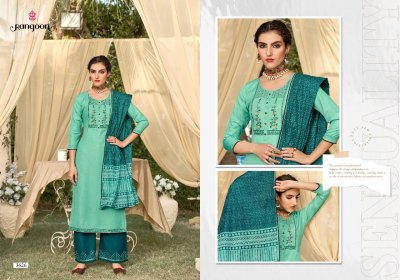 Rangoon by trupti cotton lining with embroidered kurti pant and dupatta catalogue at wholesale price kurtis catalogs