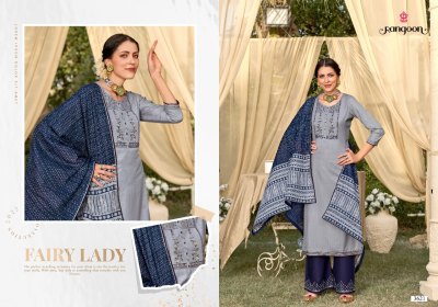 Rangoon by trupti cotton lining with embroidered kurti pant and dupatta catalogue at wholesale price kurtis catalogs