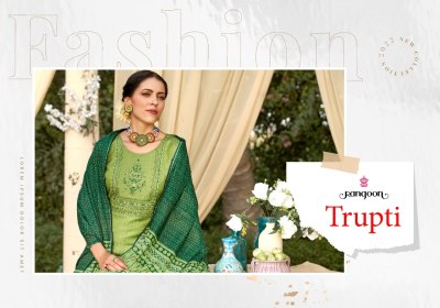 Rangoon by trupti cotton lining with embroidered kurti pant and dupatta catalogue at wholesale price kurtis catalogs