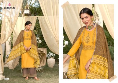 Rangoon by trupti cotton lining with embroidered kurti pant and dupatta catalogue at wholesale price kurtis catalogs