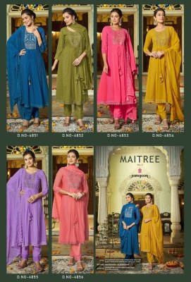 Rangoon maitree vol 02 georgette with heavy embroidered work readymade suit catalog at wholesale price  readymade suit catalogs