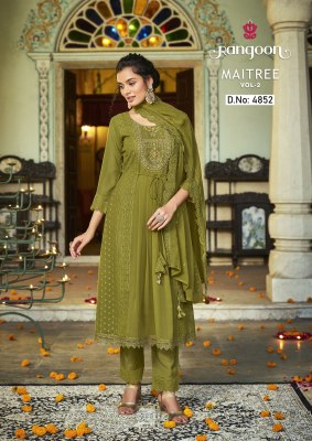 Rangoon maitree vol 02 georgette with heavy embroidered work readymade suit catalog at wholesale price  readymade suit catalogs