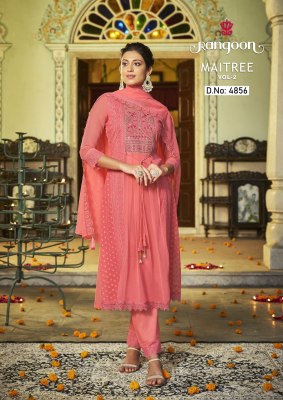 Rangoon maitree vol 02 georgette with heavy embroidered work readymade suit catalog at wholesale price  readymade suit catalogs