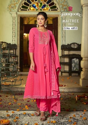 Rangoon maitree vol 02 georgette with heavy embroidered work readymade suit catalog at wholesale price  readymade suit catalogs