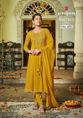 Rangoon maitree vol 02 georgette with heavy embroidered work readymade suit catalog at wholesale price  readymade suit catalogs