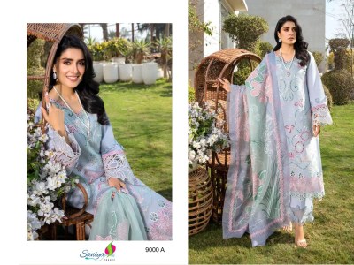 Rangrasiya vol 9 by Saniya Trendz pure Cotton Embroidered Dress material collection at low rate salwar kameez catalogs