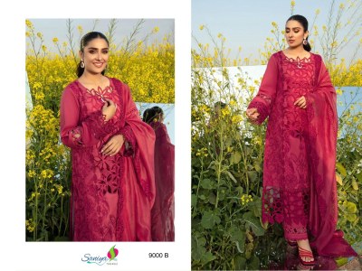 Rangrasiya vol 9 by Saniya Trendz pure Cotton Embroidered Dress material collection at low rate salwar kameez catalogs