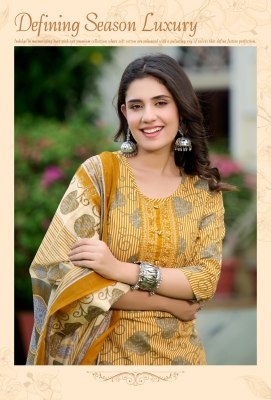 Rangrez by Rangmaya Cotton printed fancy kurti pant and dupatta catalogue at low rate  readymade suit catalogs