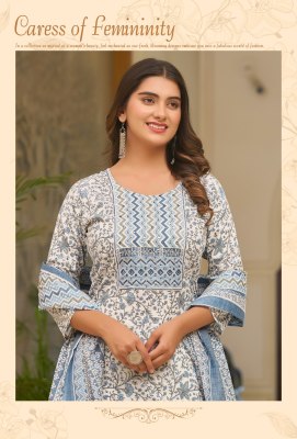 Rangrez by Rangmaya Cotton printed fancy kurti pant and dupatta catalogue at low rate  readymade suit catalogs